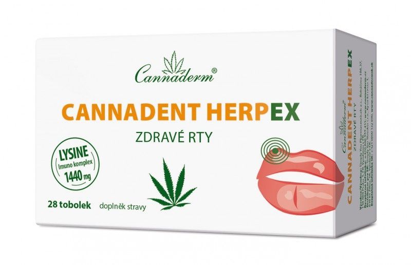 Cannaderm Cannadent Herpex rty bez puchýřů 28 tobolek