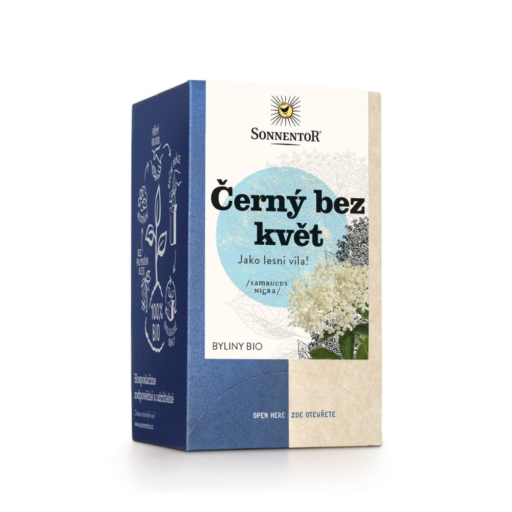 E-shop Sonnentor Černý bez květ porcovaný dvoukomorový 27 g