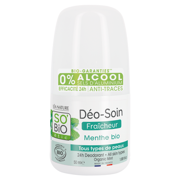 E-shop SO’BiO étic Deodorant roll-on 24h osvěžující s mátou BIO 50 ml