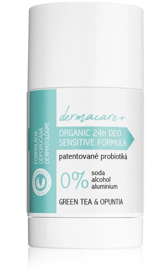 DERMACARE+ 24h Organický dezodorant s prebiotiky a probiotiky - Green Tea & Opuntia Soaphoria