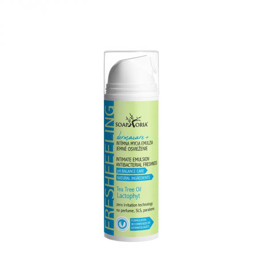 Soaphoria Dermacare+ Freshfeeling intimní mycí emulze pro jemné osvěžení a antibakteriální ochranu 150 ml
