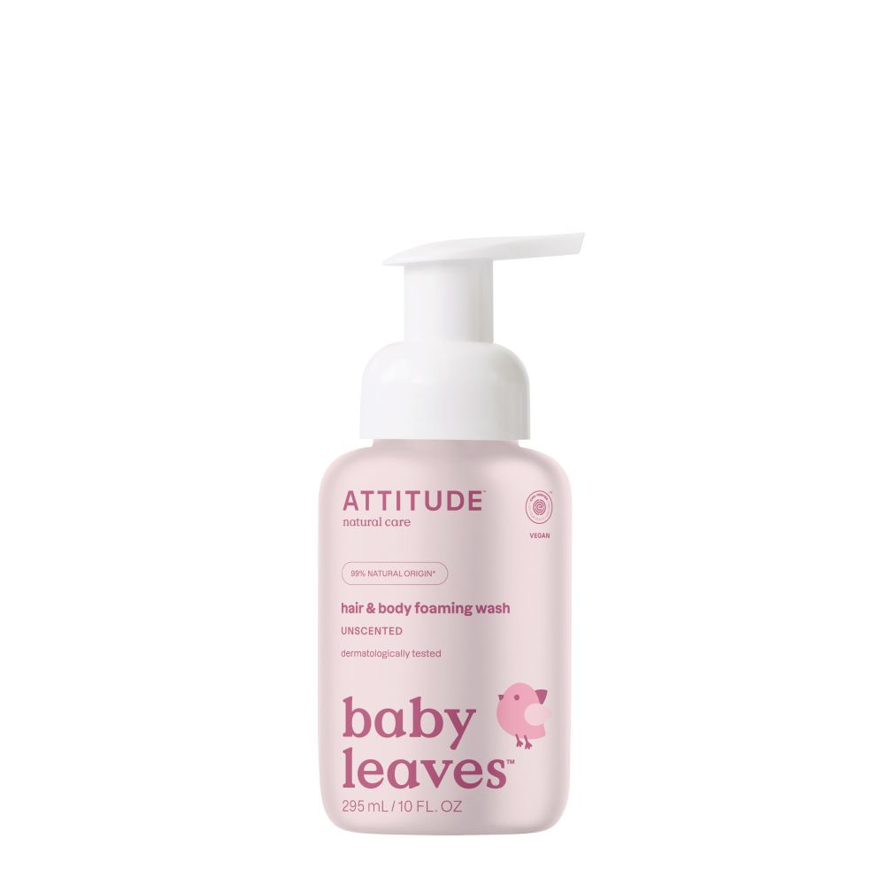 Attitude Baby leaves Dětská mycí pěna (2v1) bez vůně 295ml