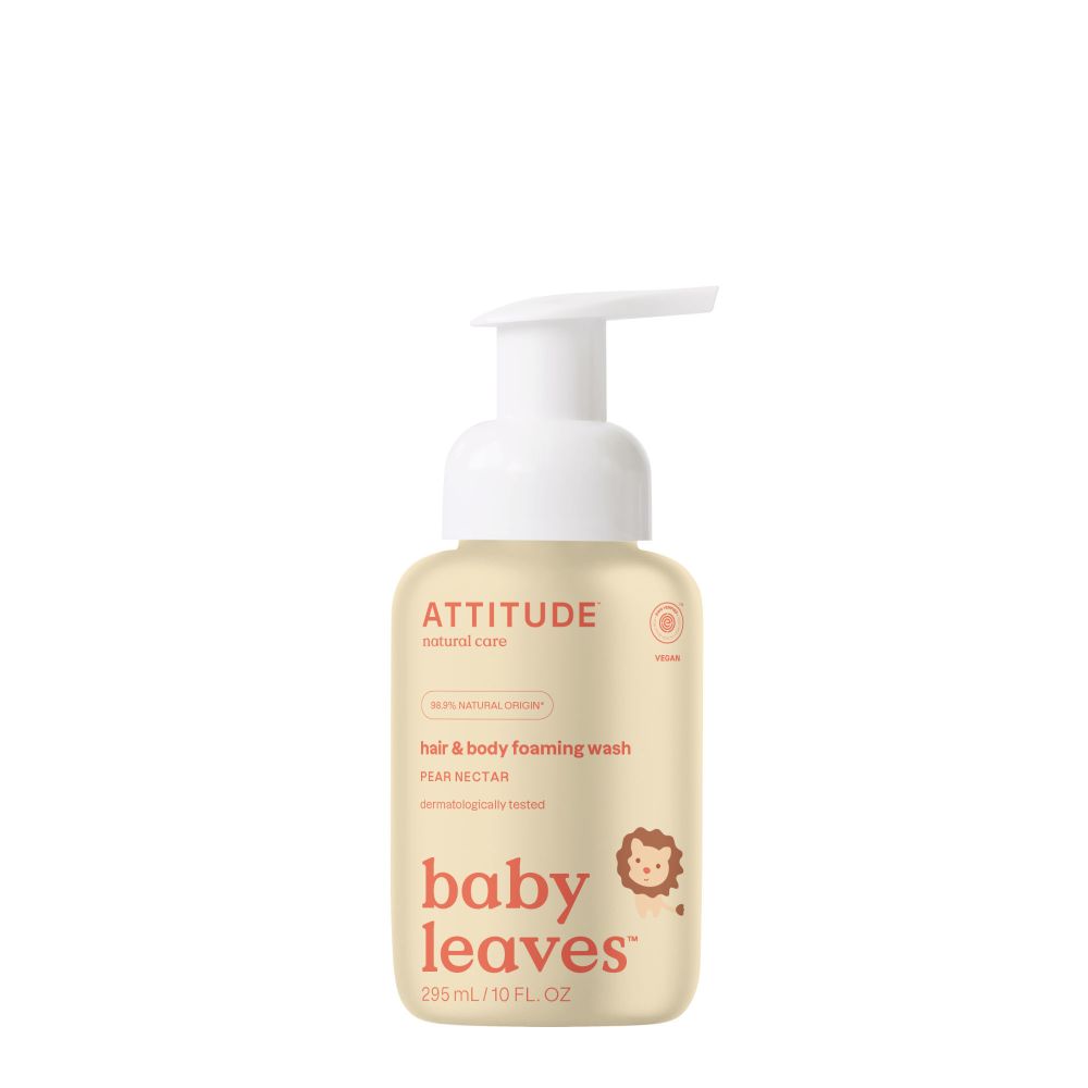 Dětská mycí pěna (2v1) s vůní hruškové šťávy Attitude Baby leaves 295ml