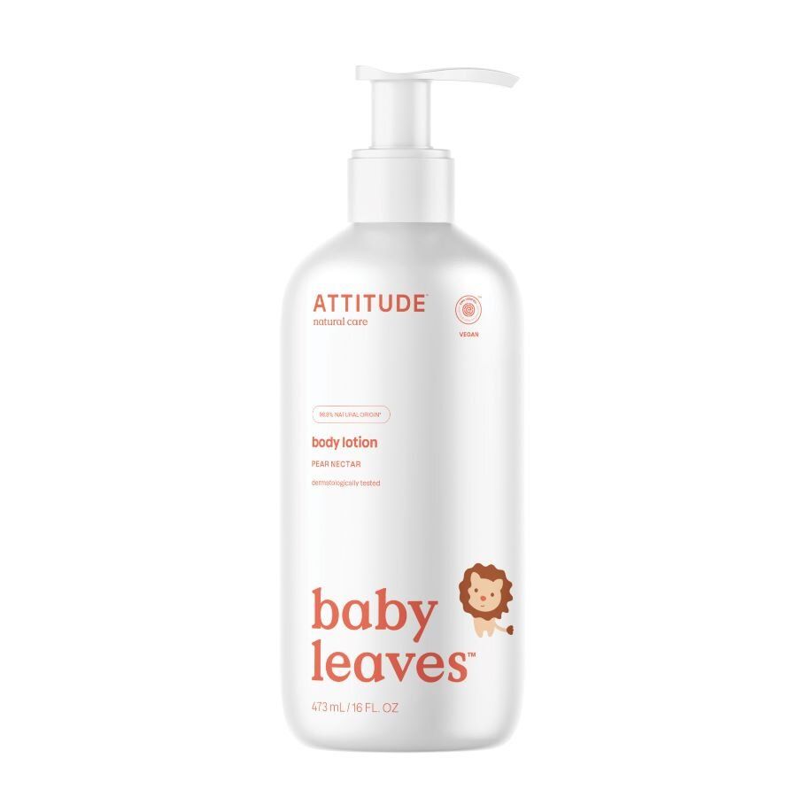 Dětské tělové mléko s vůní hruškové šťávy Attitude Baby leaves 473ml