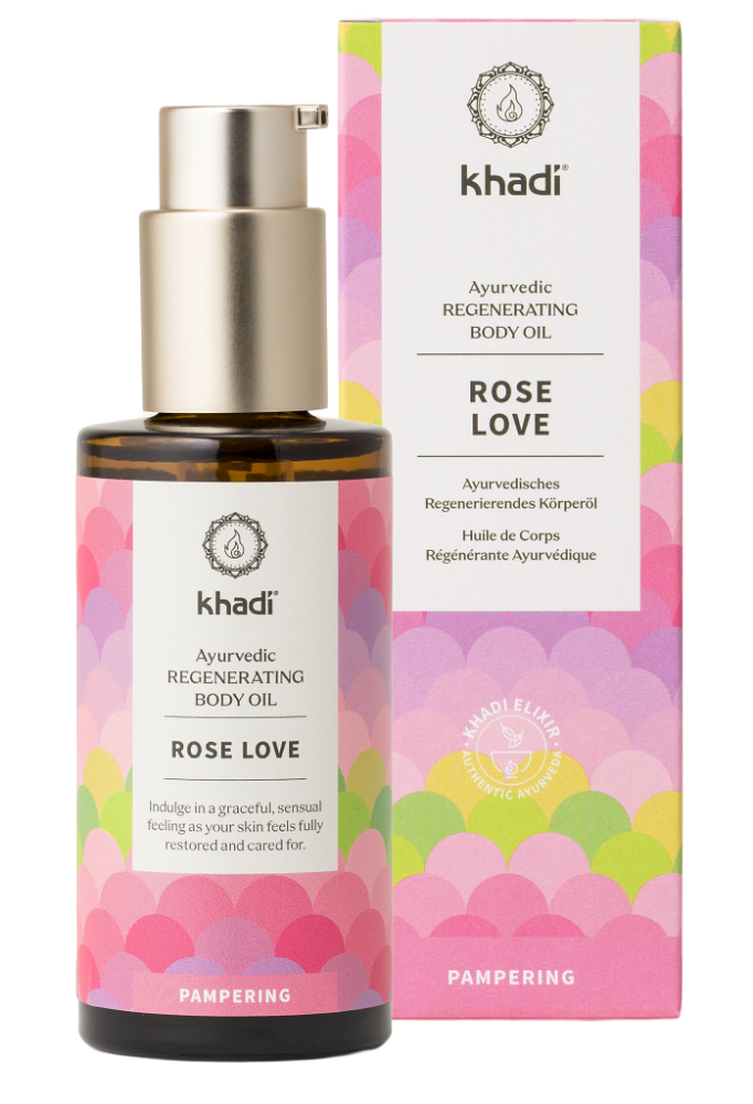 Khadi Elixír olej pro pokožku a duši RŮŽE LÁSKA - 100 ml