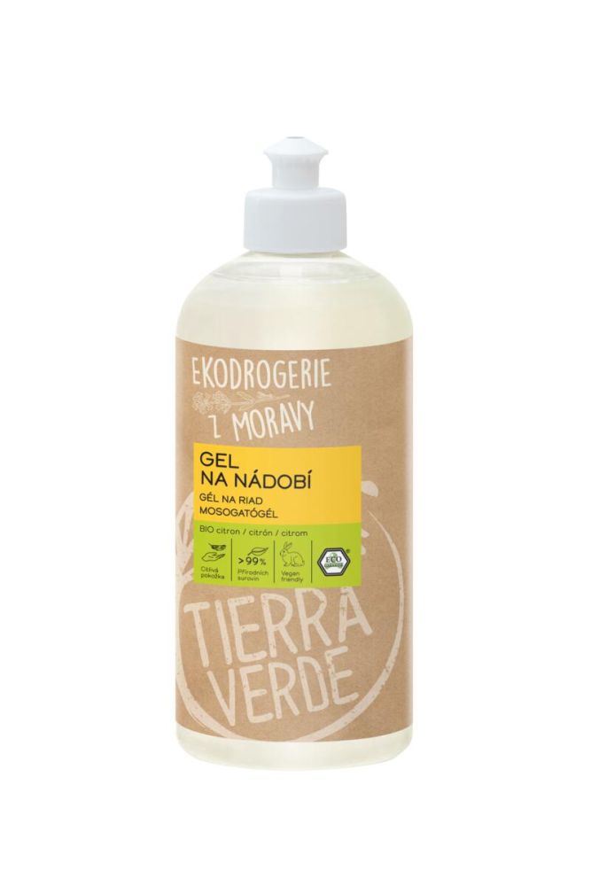 Tierra Verde Gel na nádobí – BIO citron lahev 500 ml