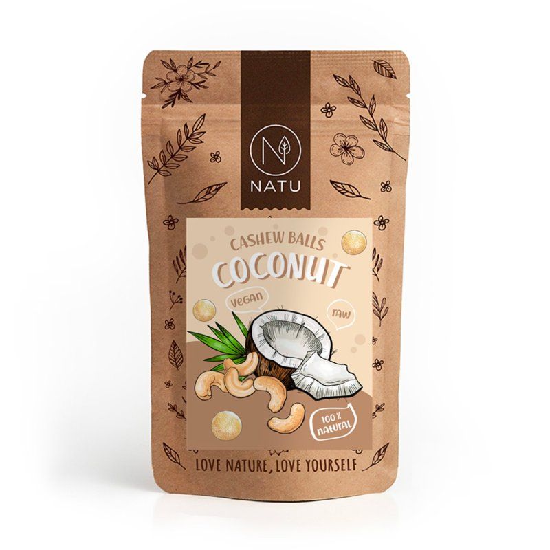 Natu Kokosové kuličky s kešu krémem 70g