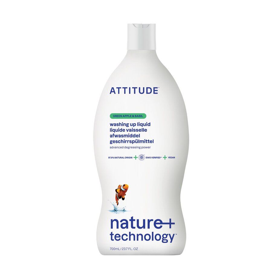 Attitude Přípravek na mytí nádobí s vůní zeleného jablka a bazalky 700ml