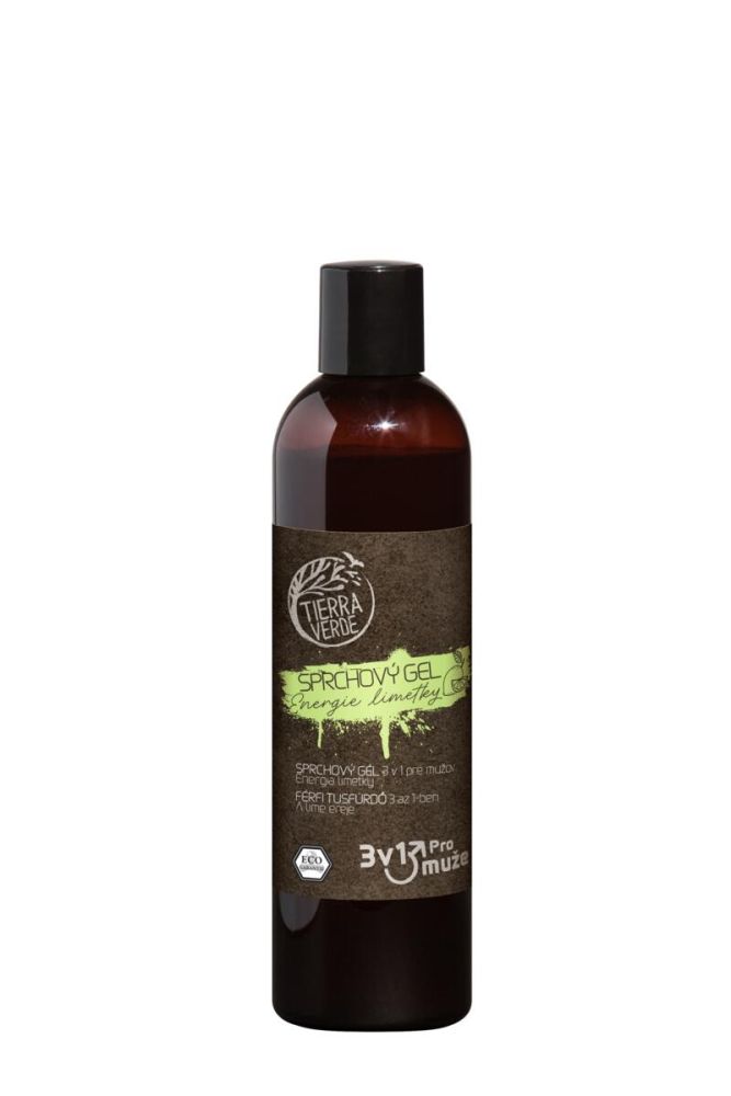 Tierra Verde Sprchový gel 3 v 1 pro muže Energie limetky lahvička 300 ml