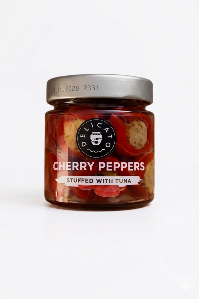 E-shop DelicatoFood Třešňové papričky plněné tuňákem 190 g