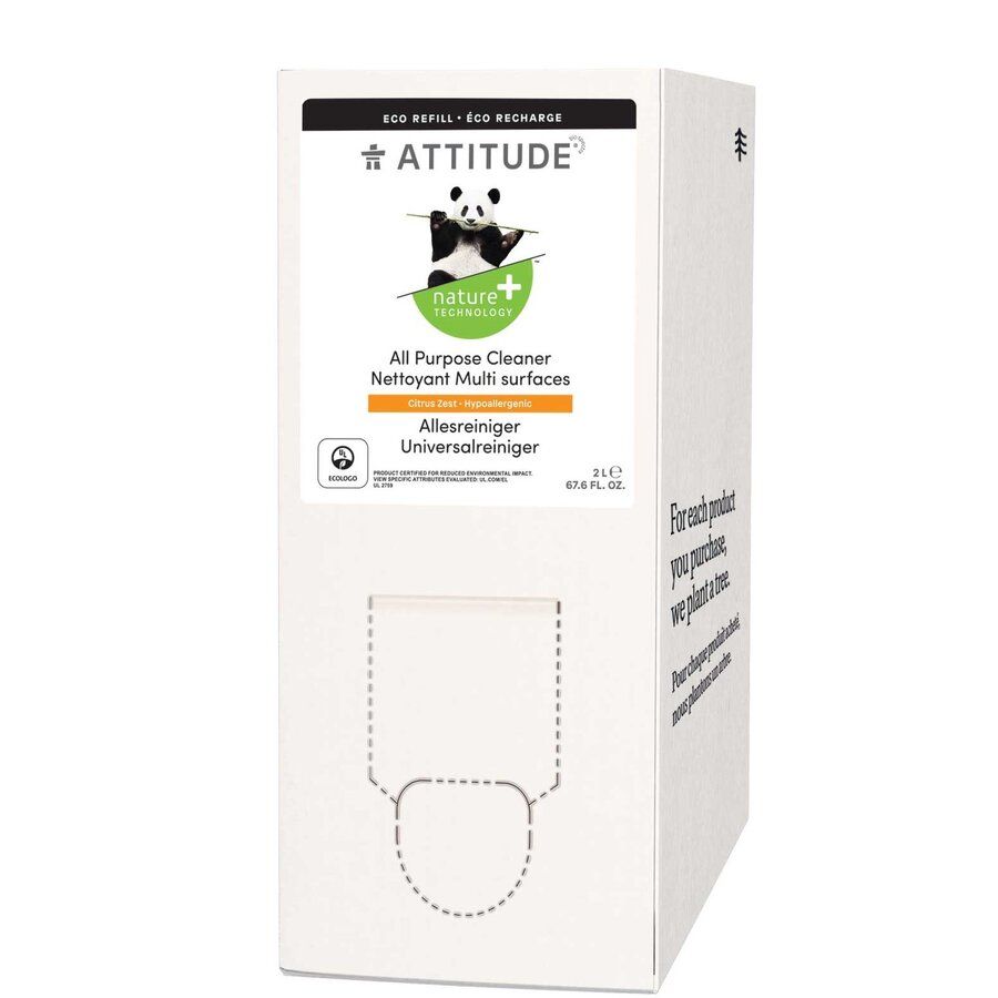 Attitude Univerzální čistič s vůní citronové kůry - náhradní kanystr 2 l