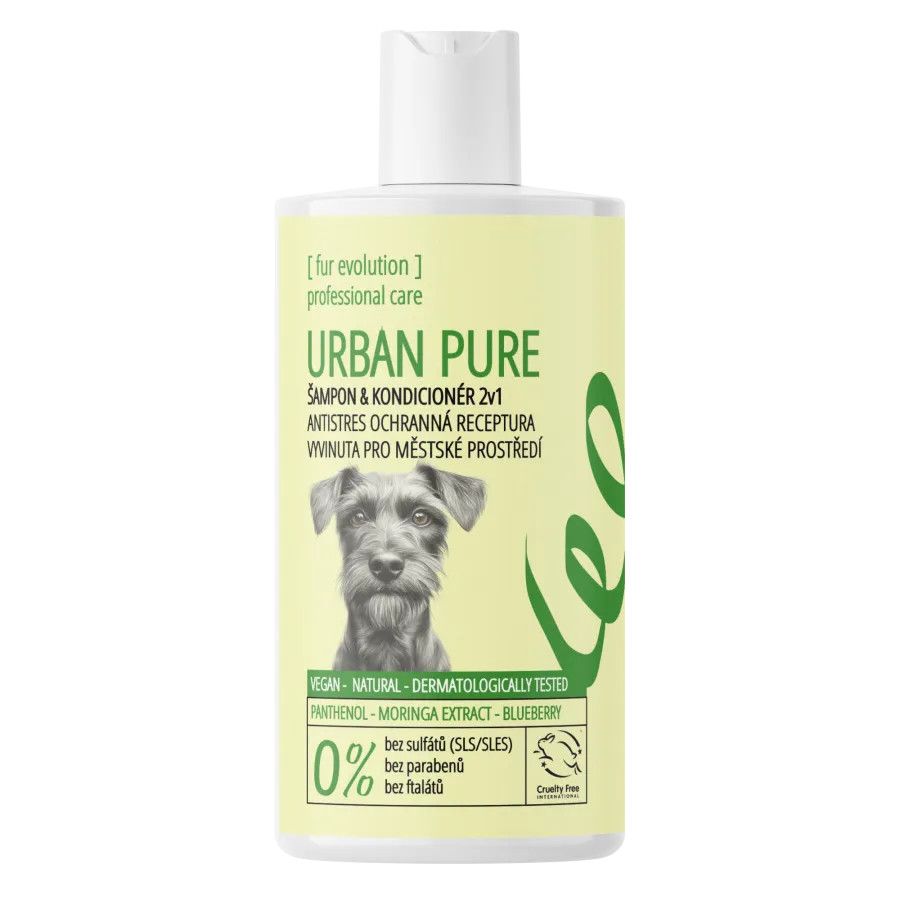 Fur Evolotion URBAN PURE - Antistresový ochranný šampon a kondicionér 2v1 na srst a kůži do městského prostředí 300 ml