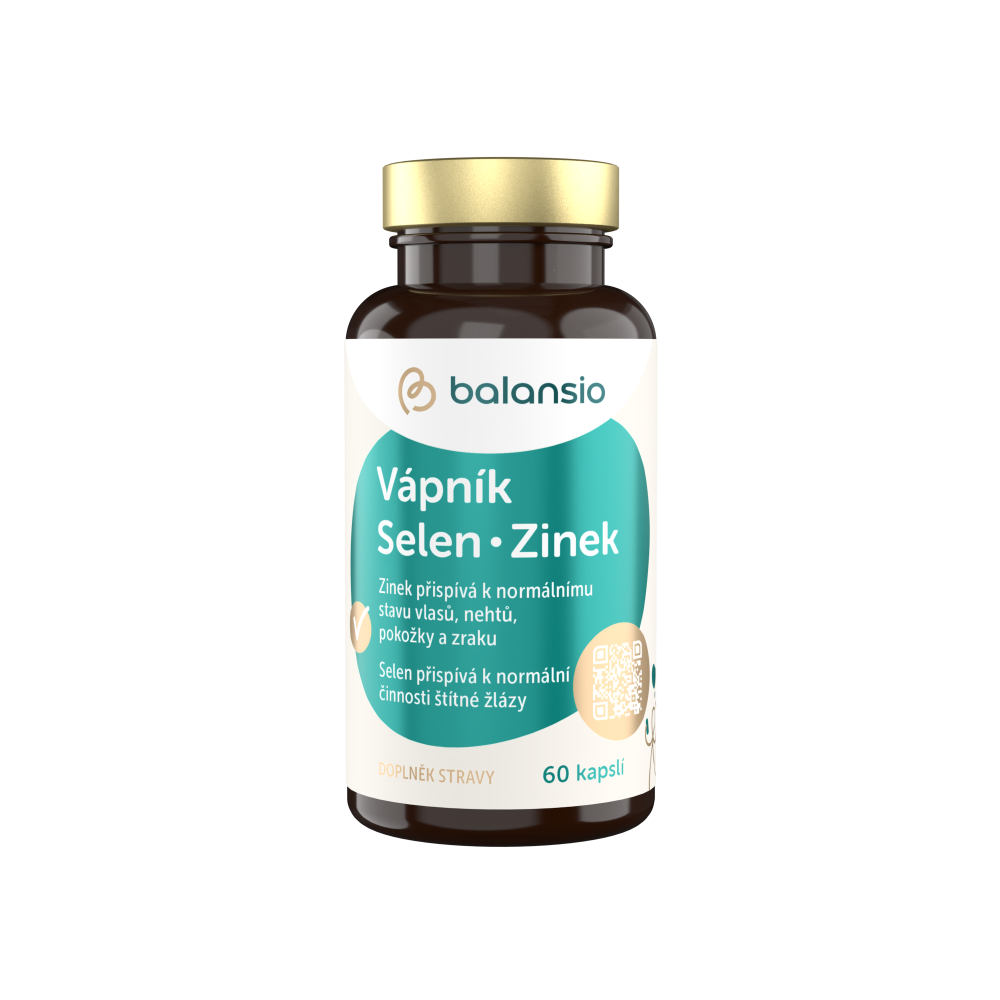 Vápník, Selen, Zinek - Balansio, 60 kapslí